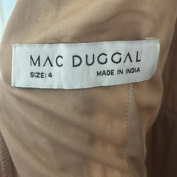 Mac Duggal Beaded Cap Sleeve Column Dress - Picture 10 of 10